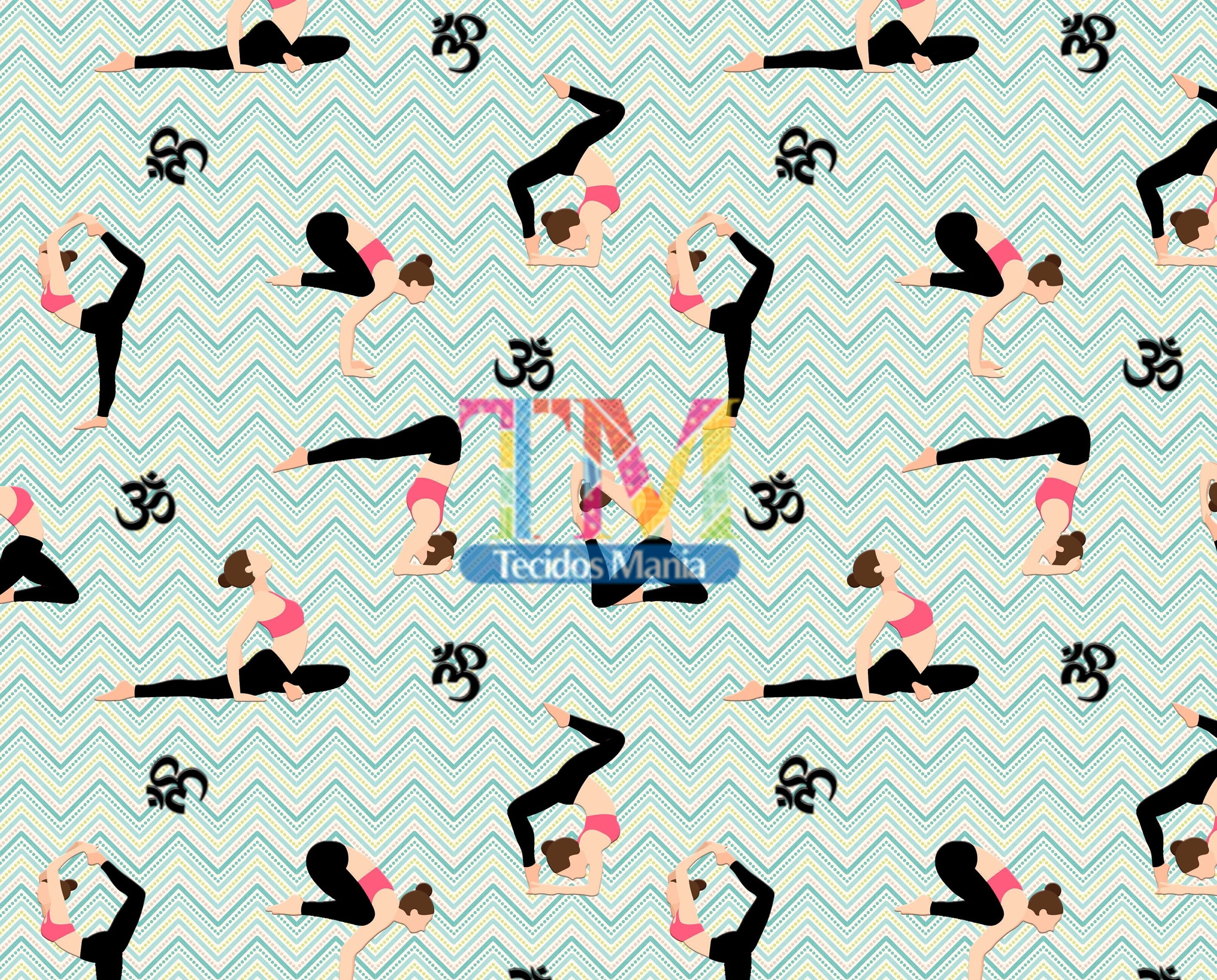 Sintético doll estampado - Yoga - Fundo Chevron