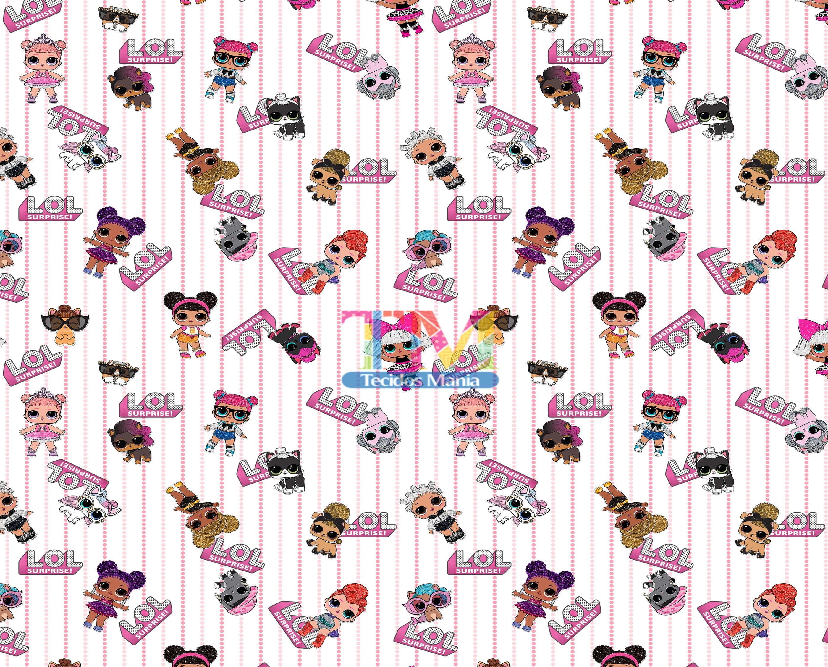 Tecido Oxford Estampa Digital - Bonecas Lol - Pets