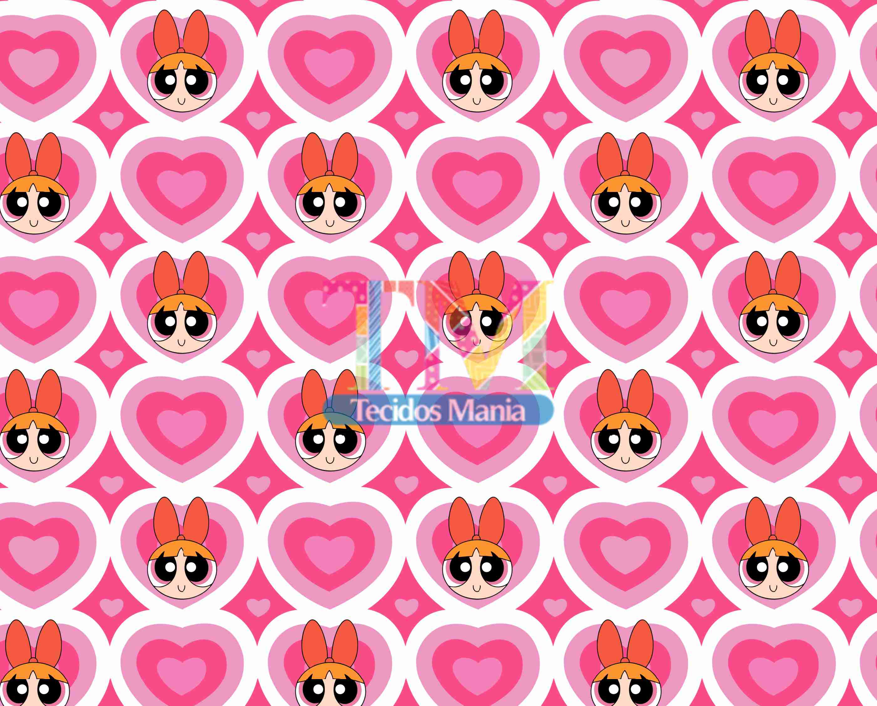 Tecido Oxford Estampa Digital - Meninas Super Poderosas - Florzinha