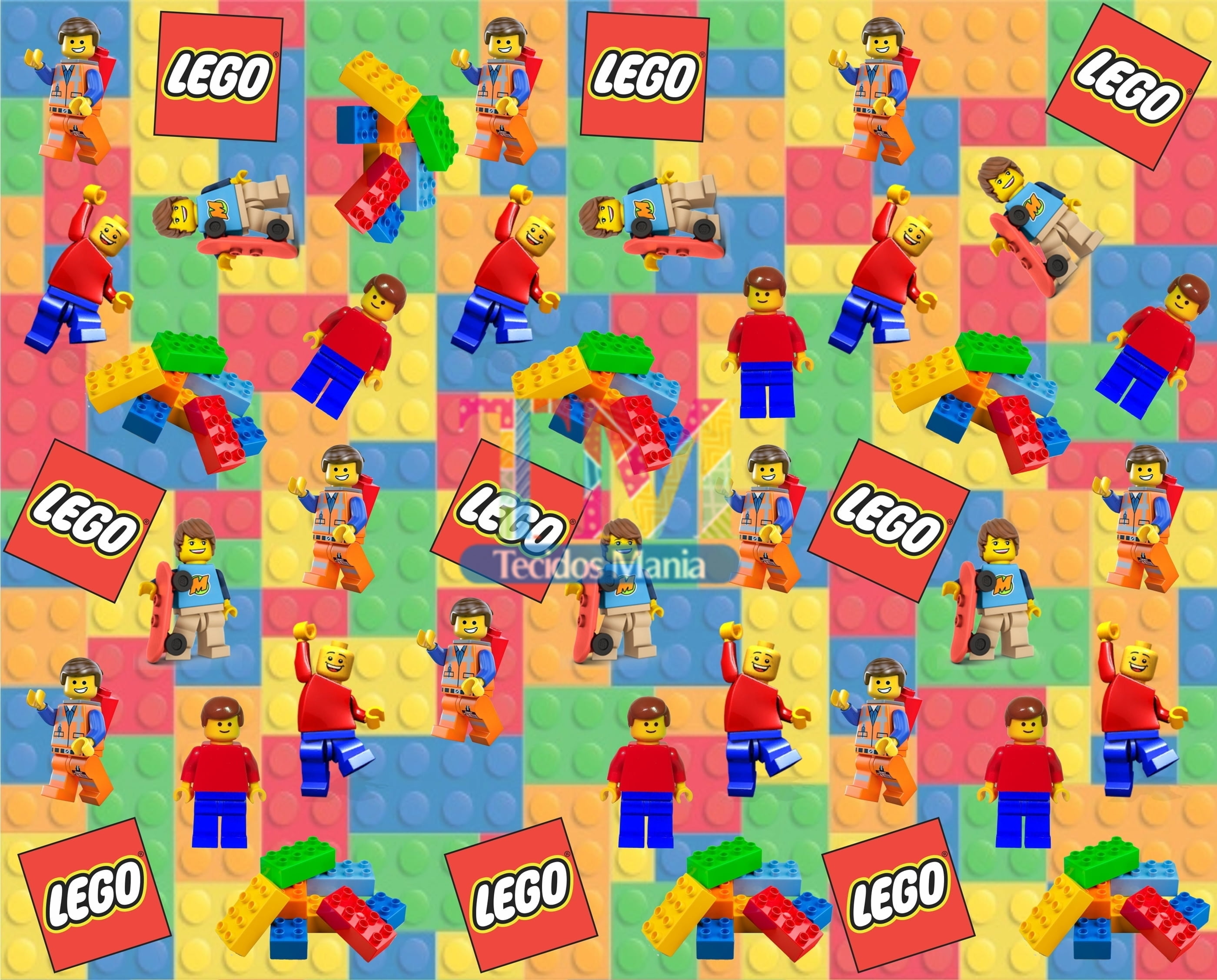 Tecido Oxford Estampa Digital - Lego