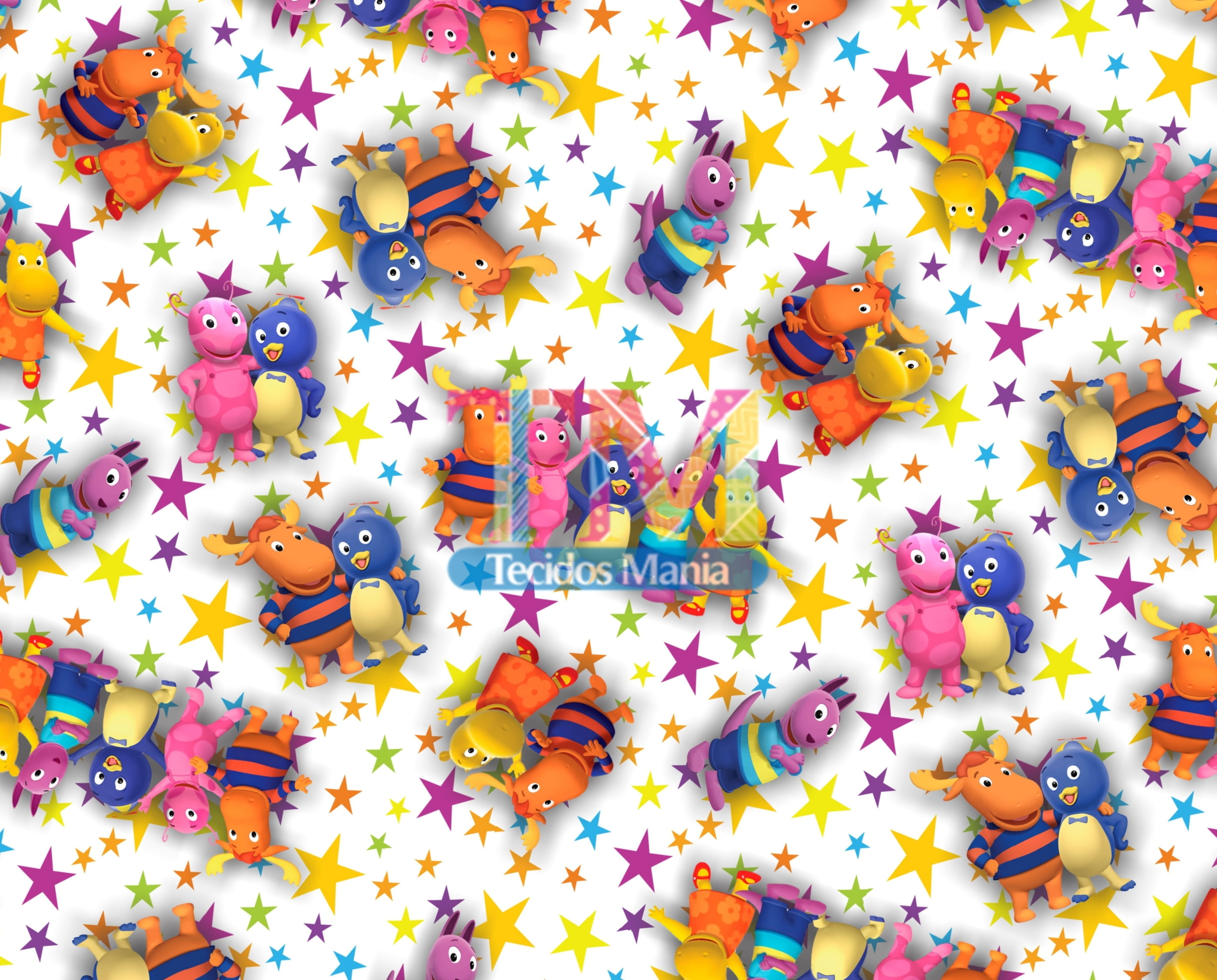 Tecido Oxford Estampa Digital - Os Backyardigans Star