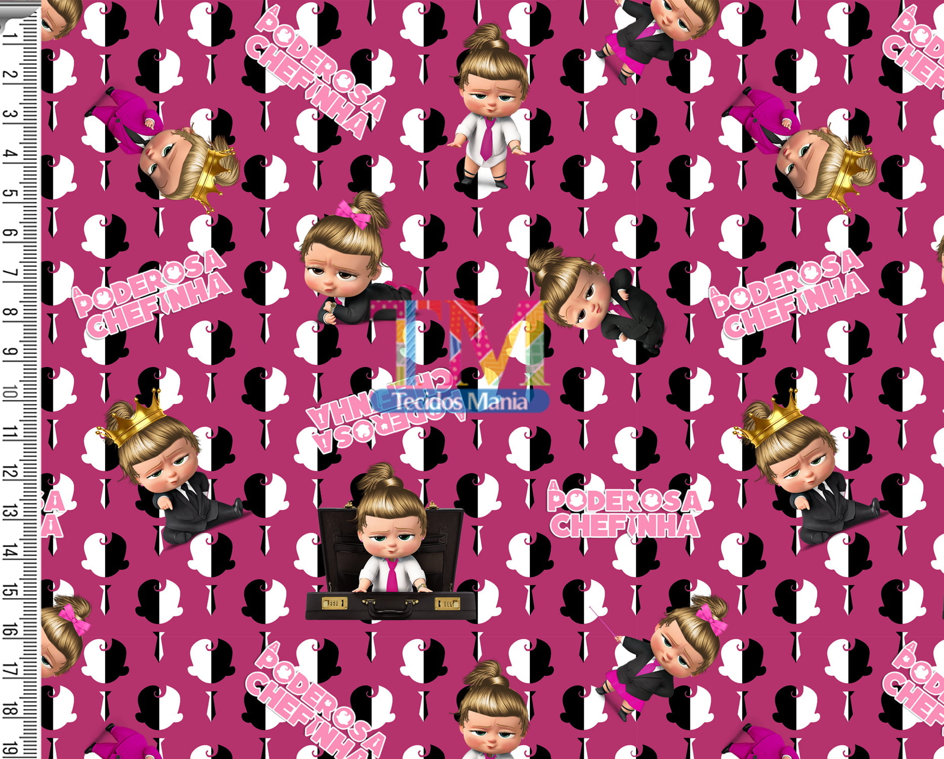 Tecido Oxford Estampa Digital - A Poderosa Chefinha - Fundo Pink