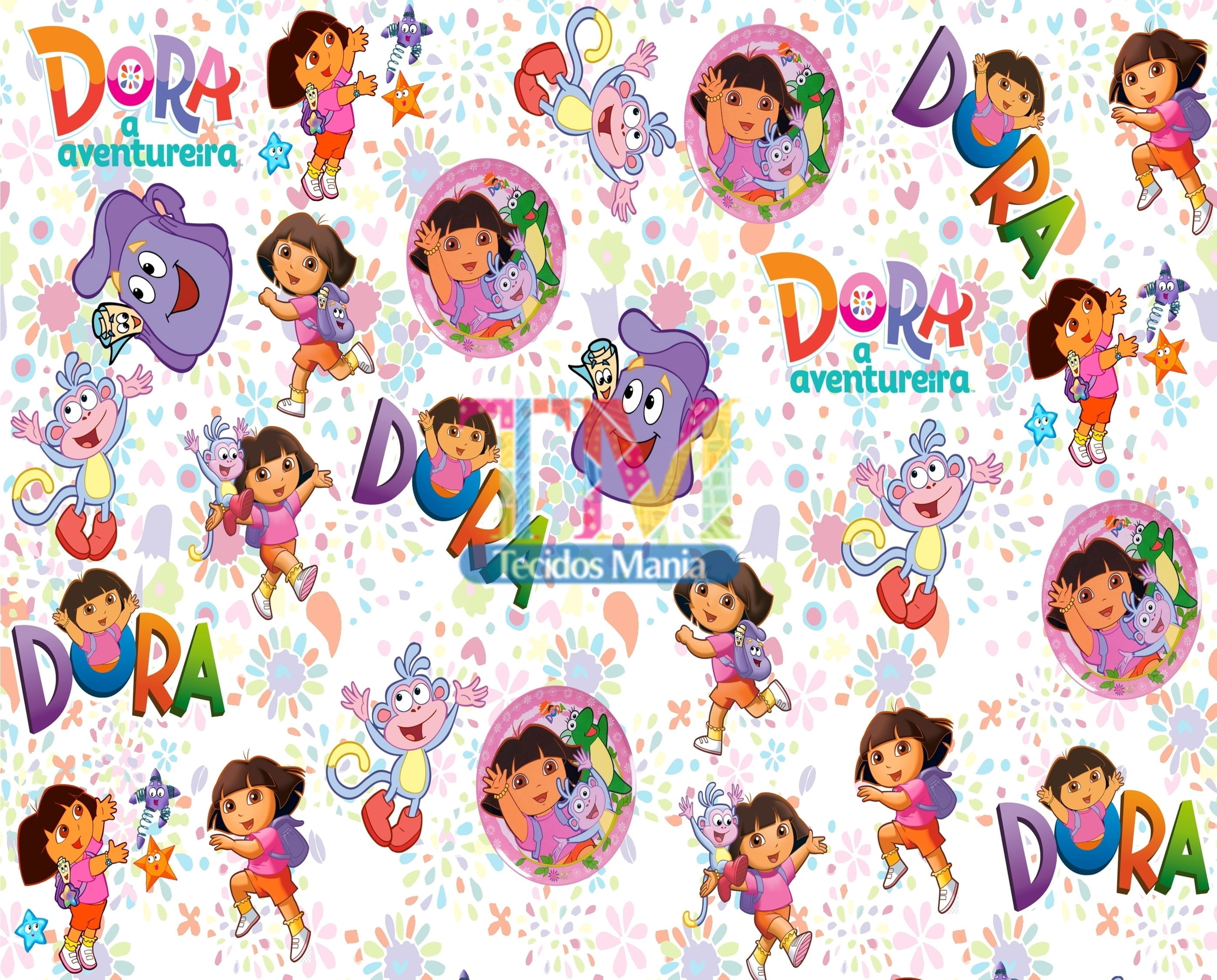 Tecido Oxford Estampa Digital - Dora Aventureira