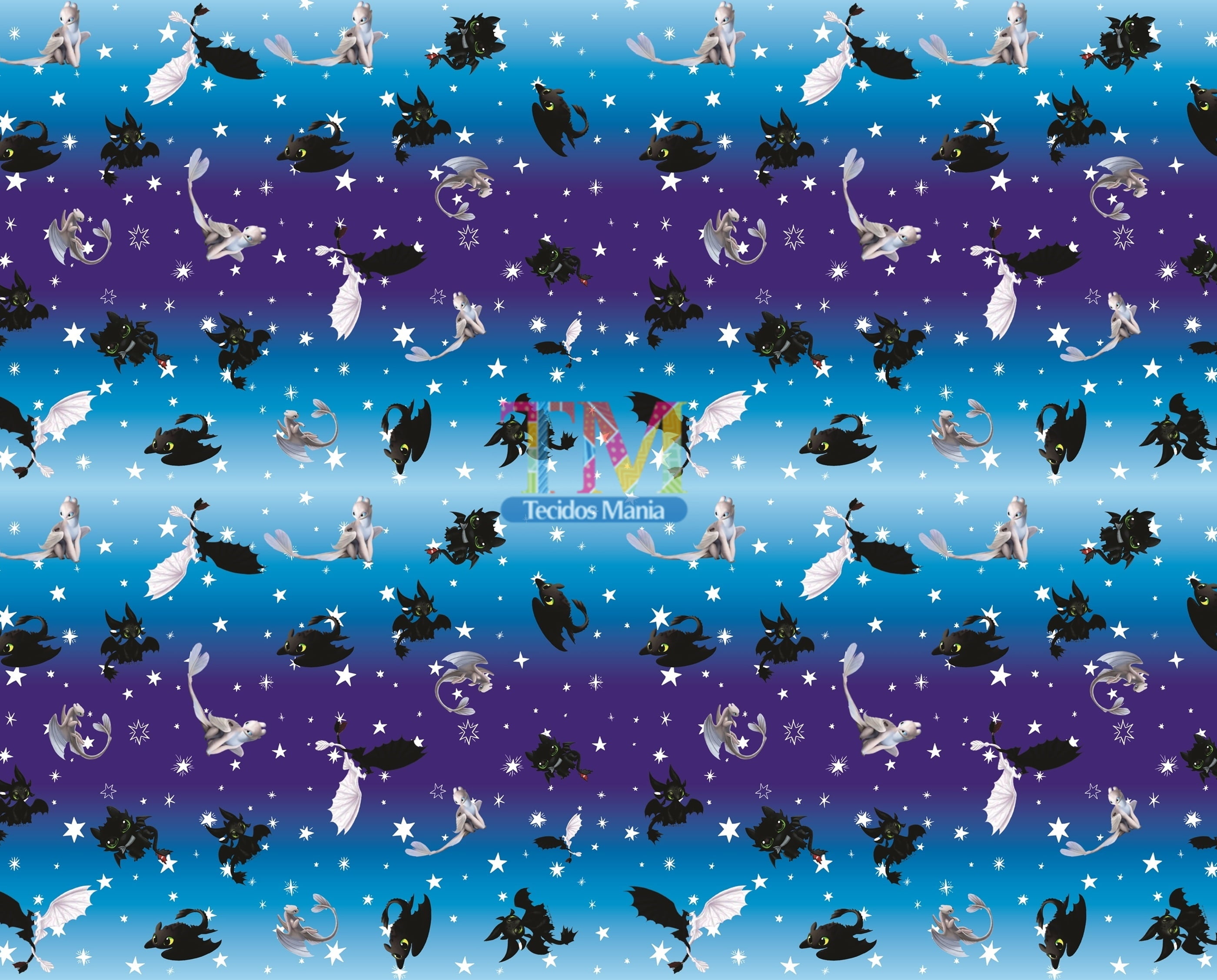 Tecido Oxford Estampa Digital - Dragão Banguela