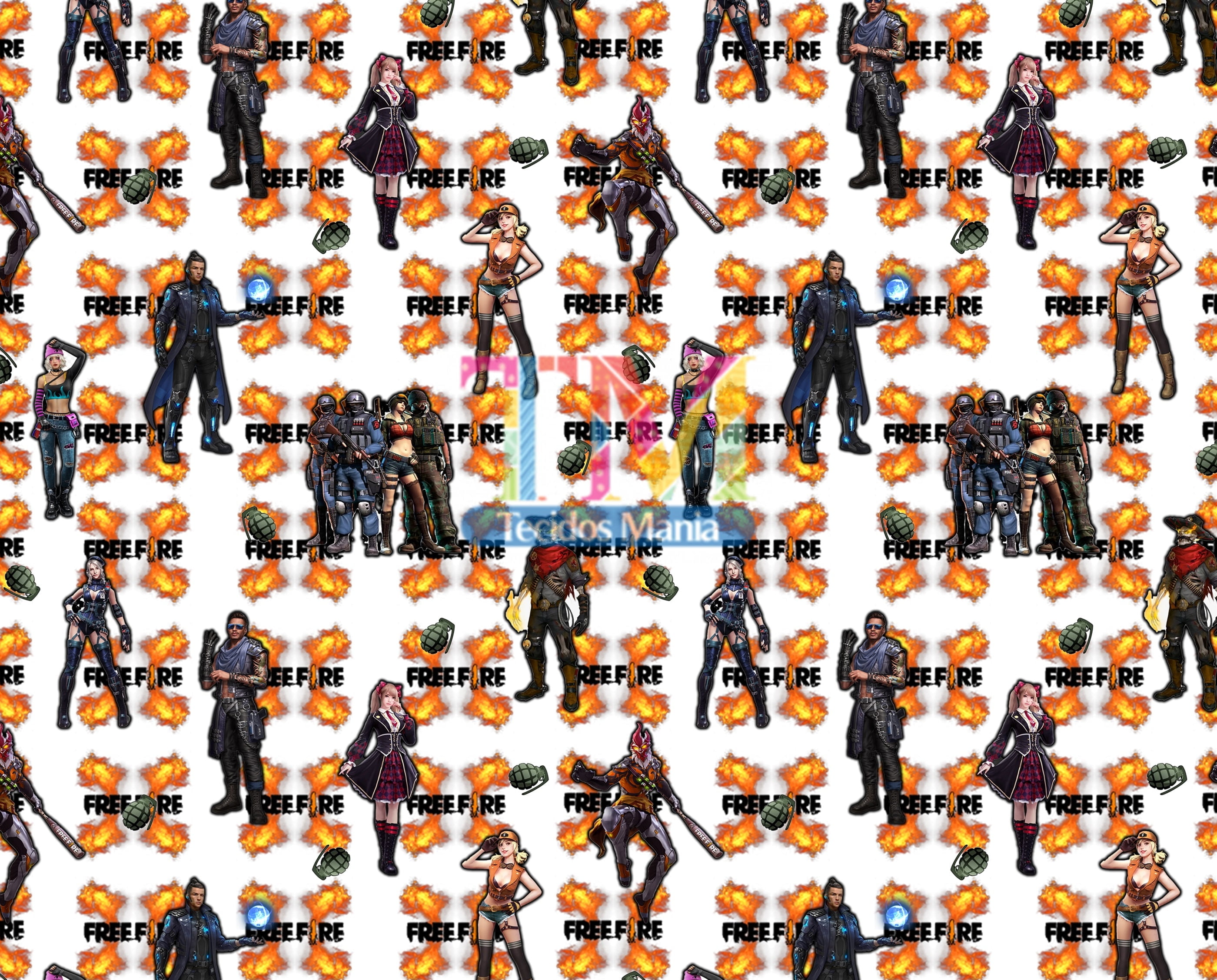 Tecido Oxford Estampa Digital - Free Fire Girl