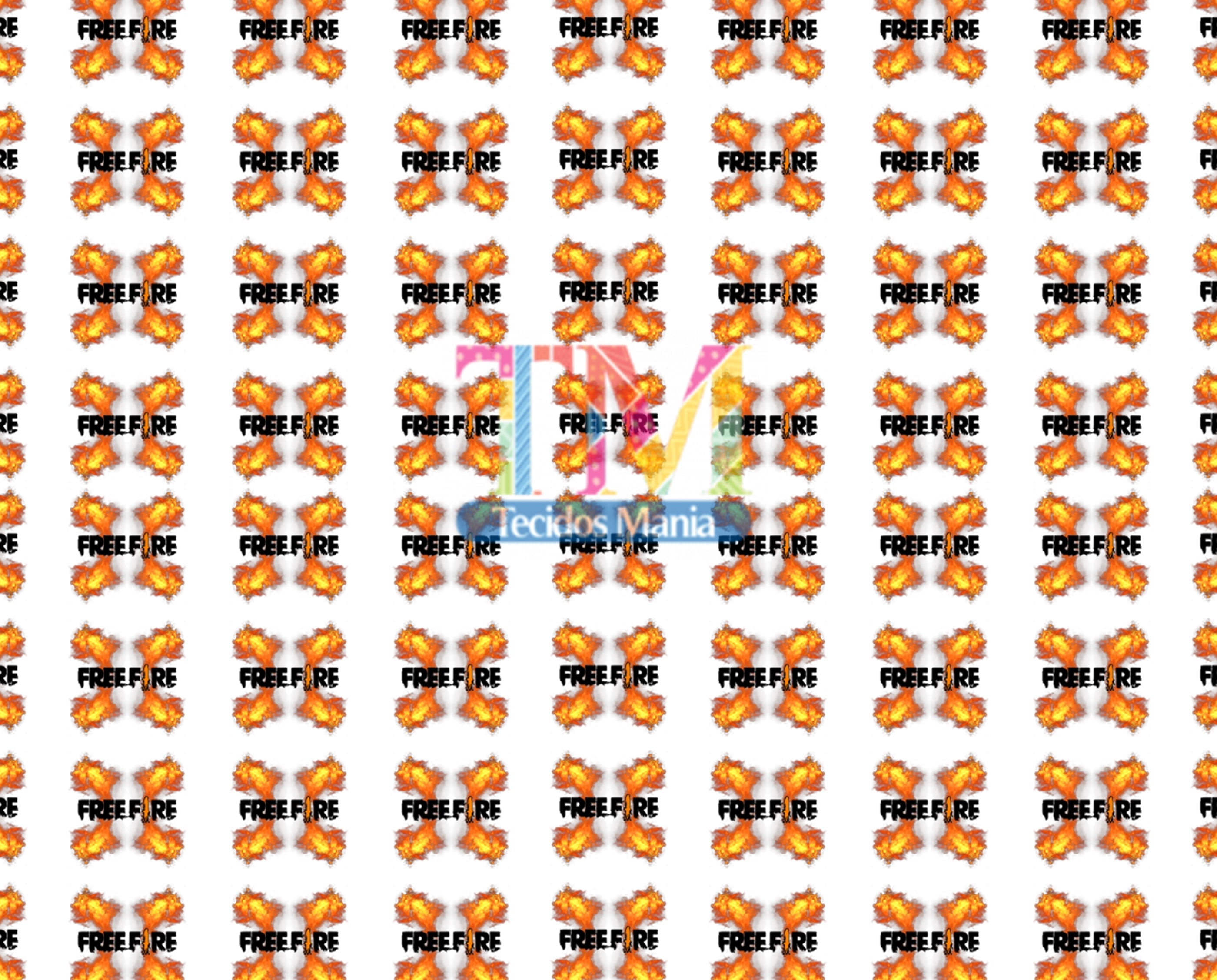 Tecido Oxford Estampa Digital - Free Fire Logo