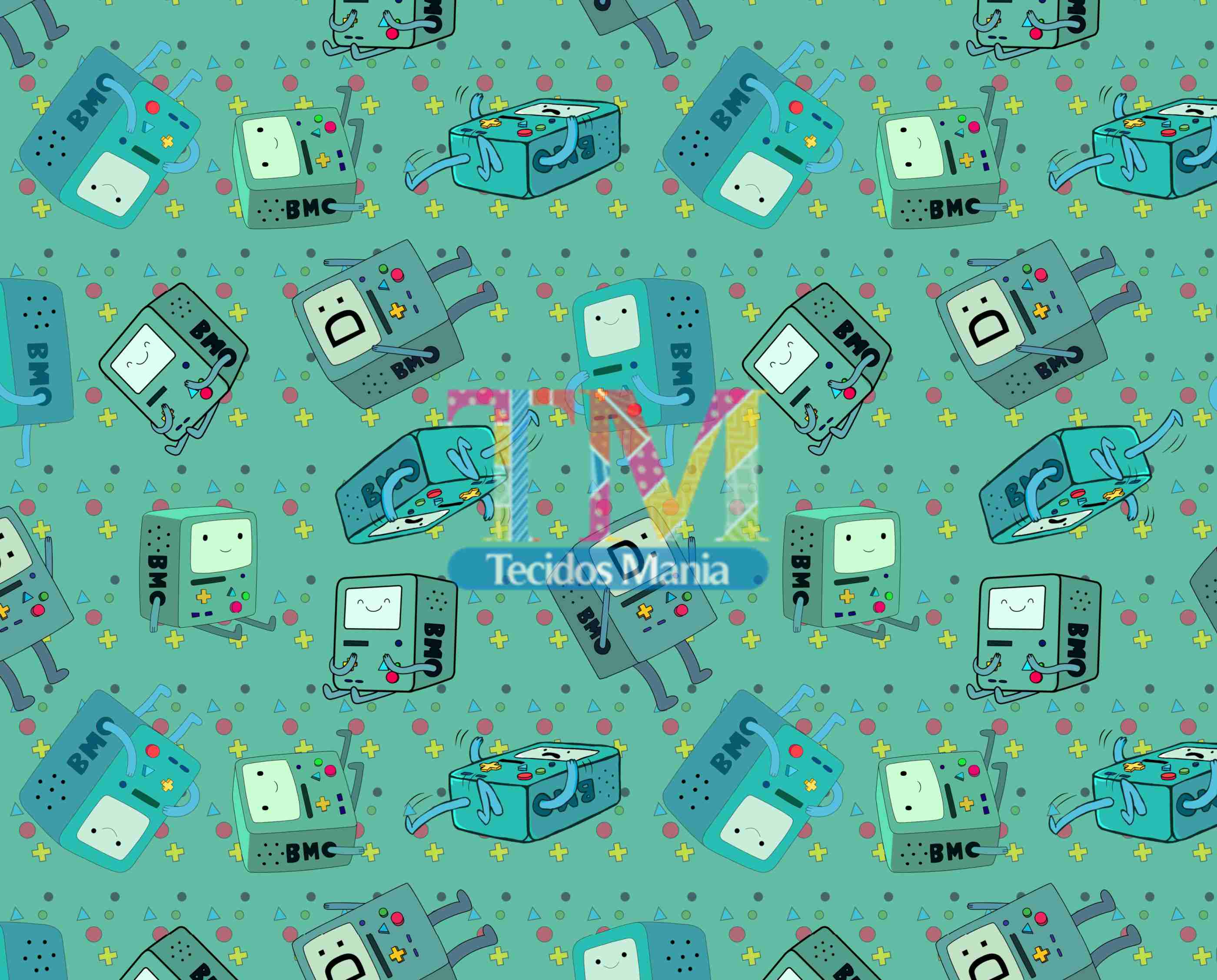 Tecido Oxford Estampa Digital - Hora De Aventura - BMO