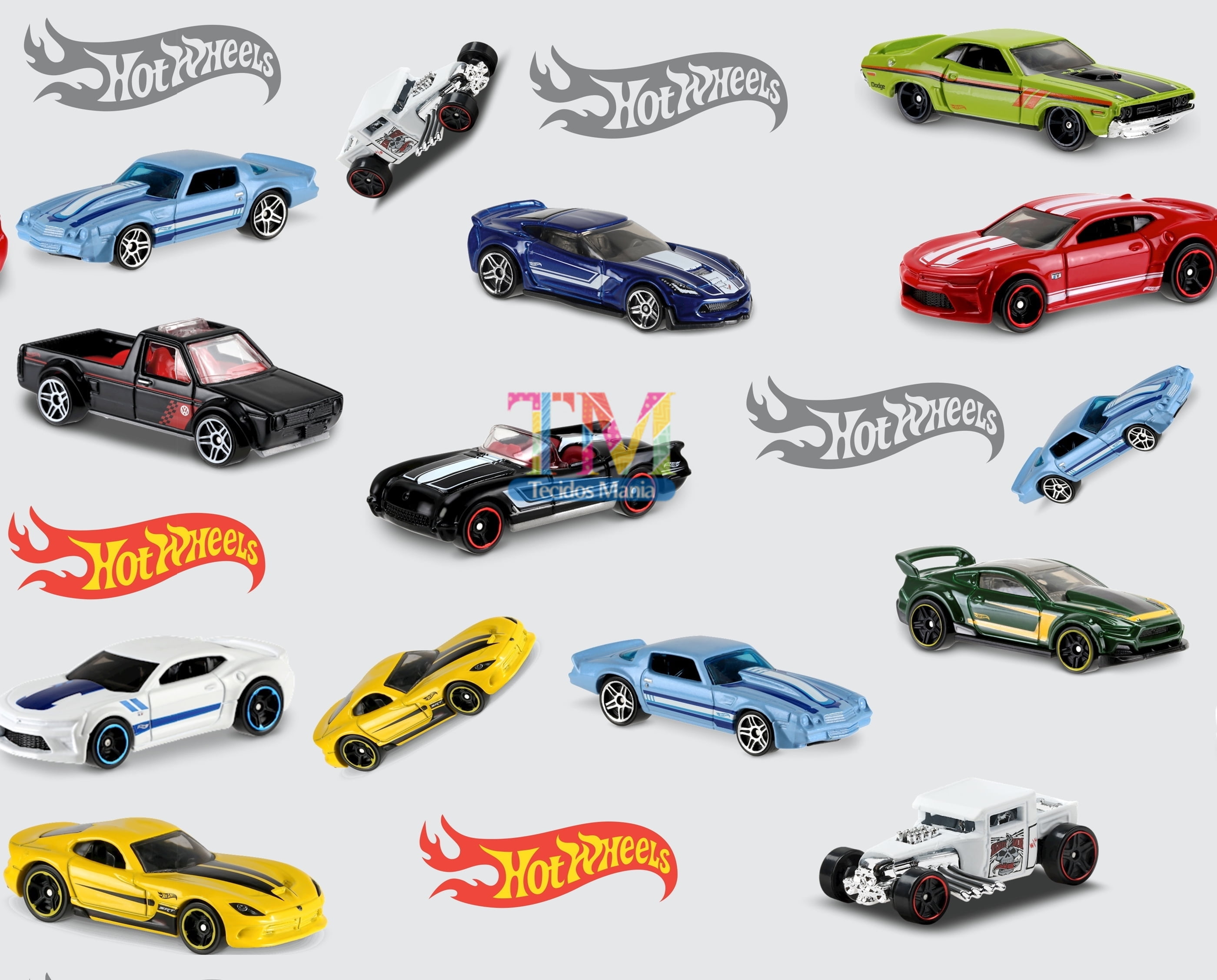 Tecido Oxford Estampa Digital - Hot Wheels