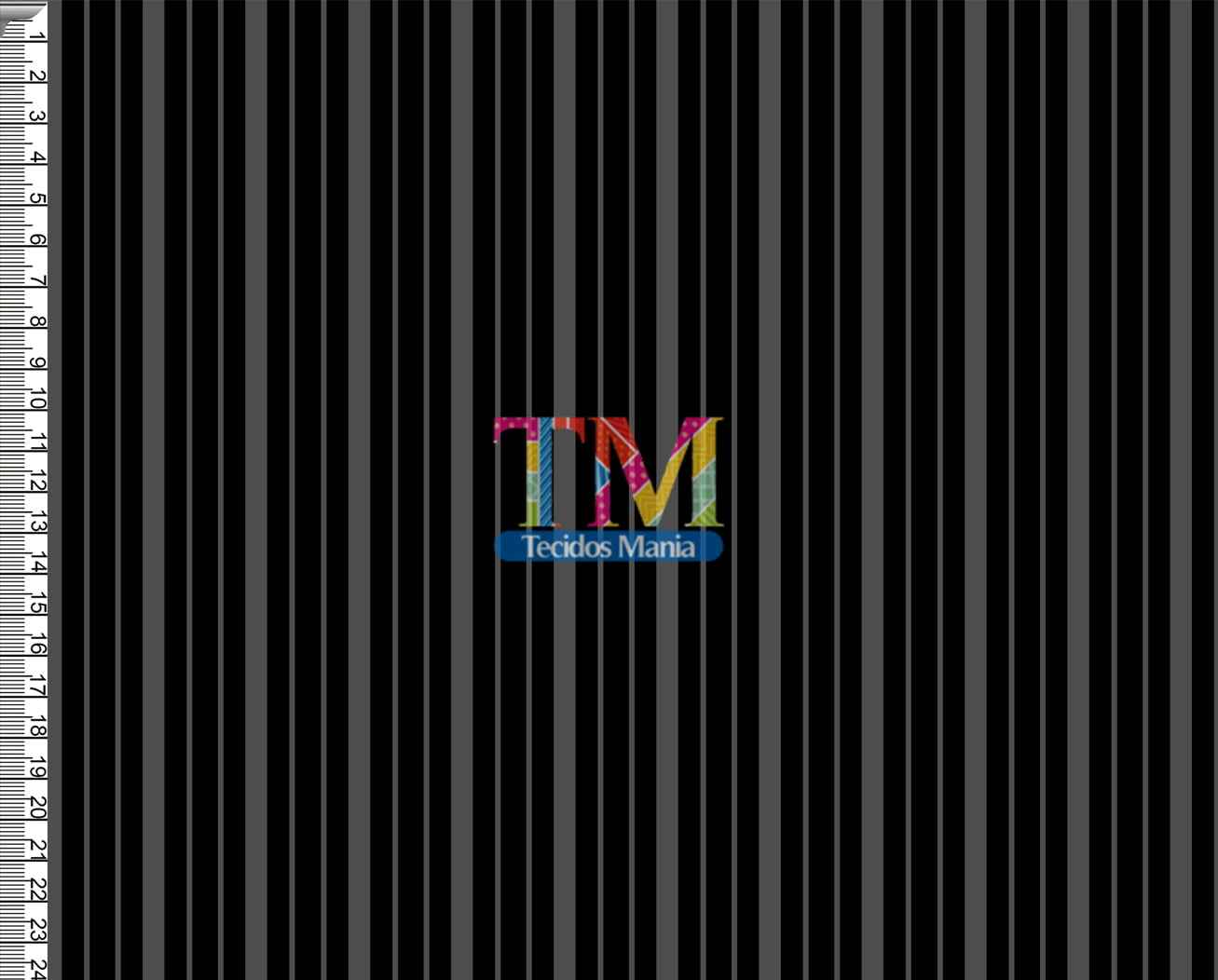 Tecido Oxford Estampa Digital - Listras - Monster High - Preto com cinza