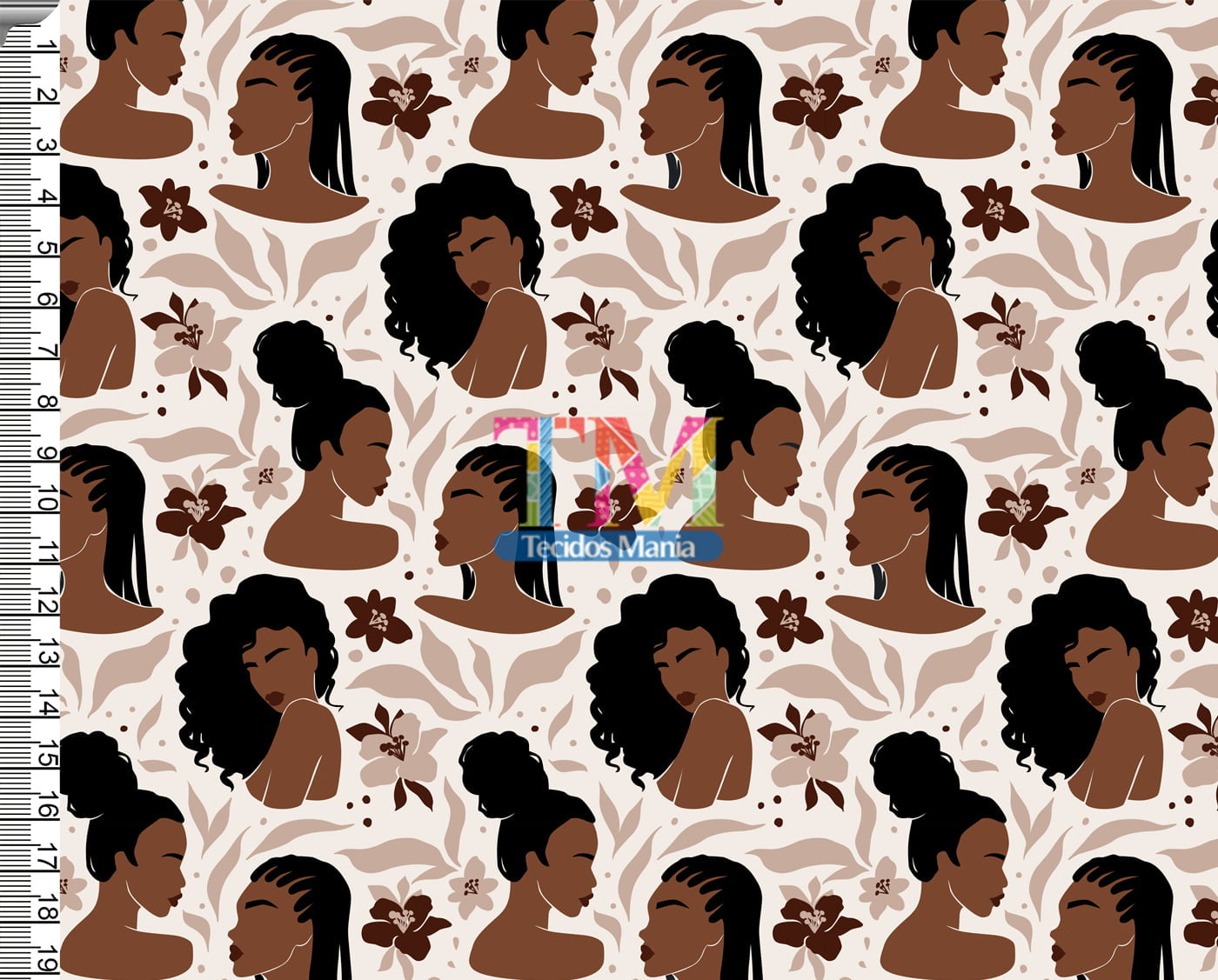Tecido Oxford Estampa Digital - Mulheres - Afro