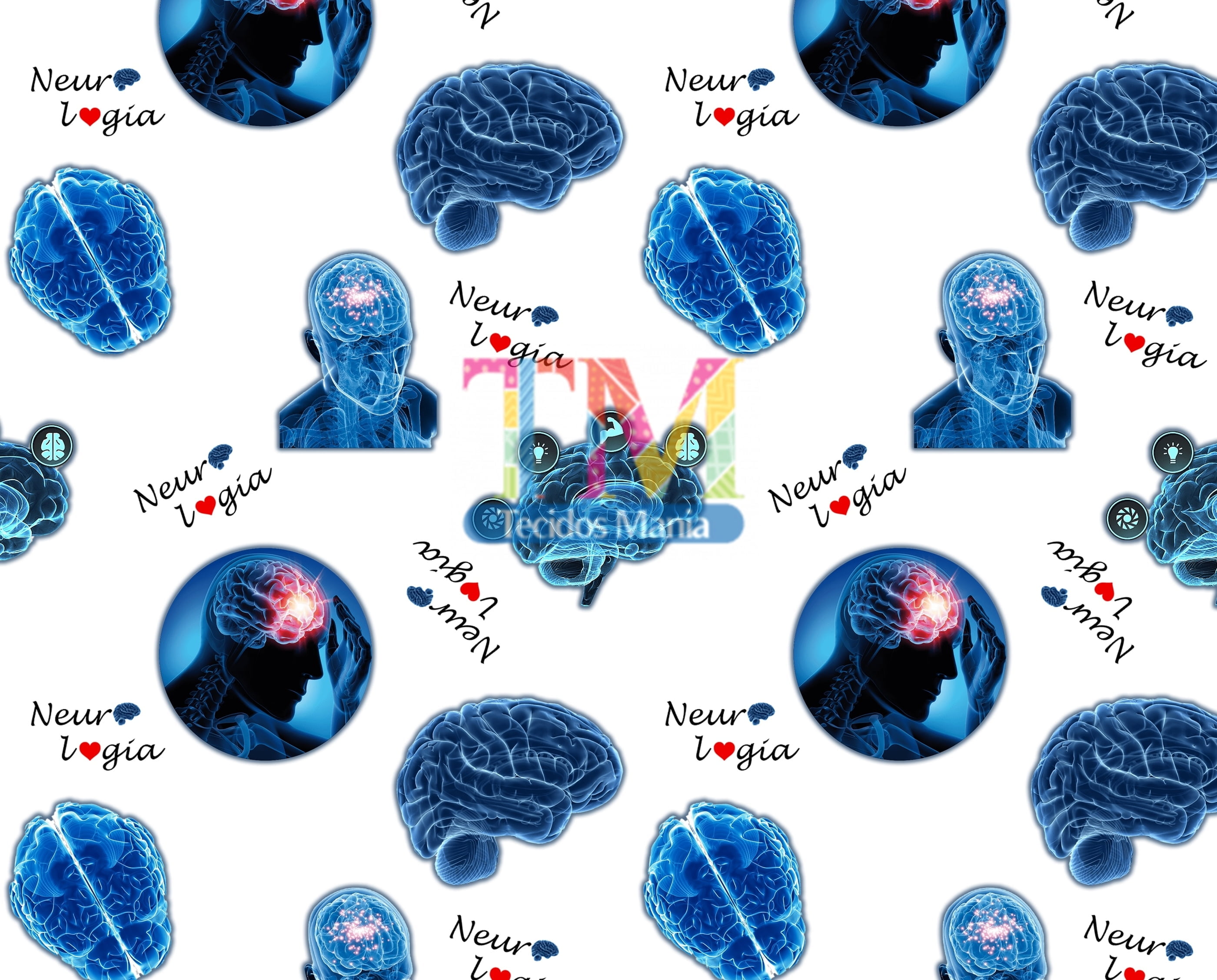 Tecido Oxford Estampa Digital - Neurologia