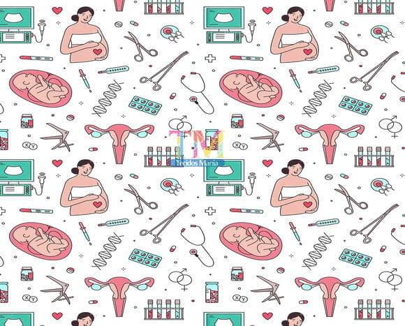 Tecido Oxford Estampa Digital - Obstetrícia
