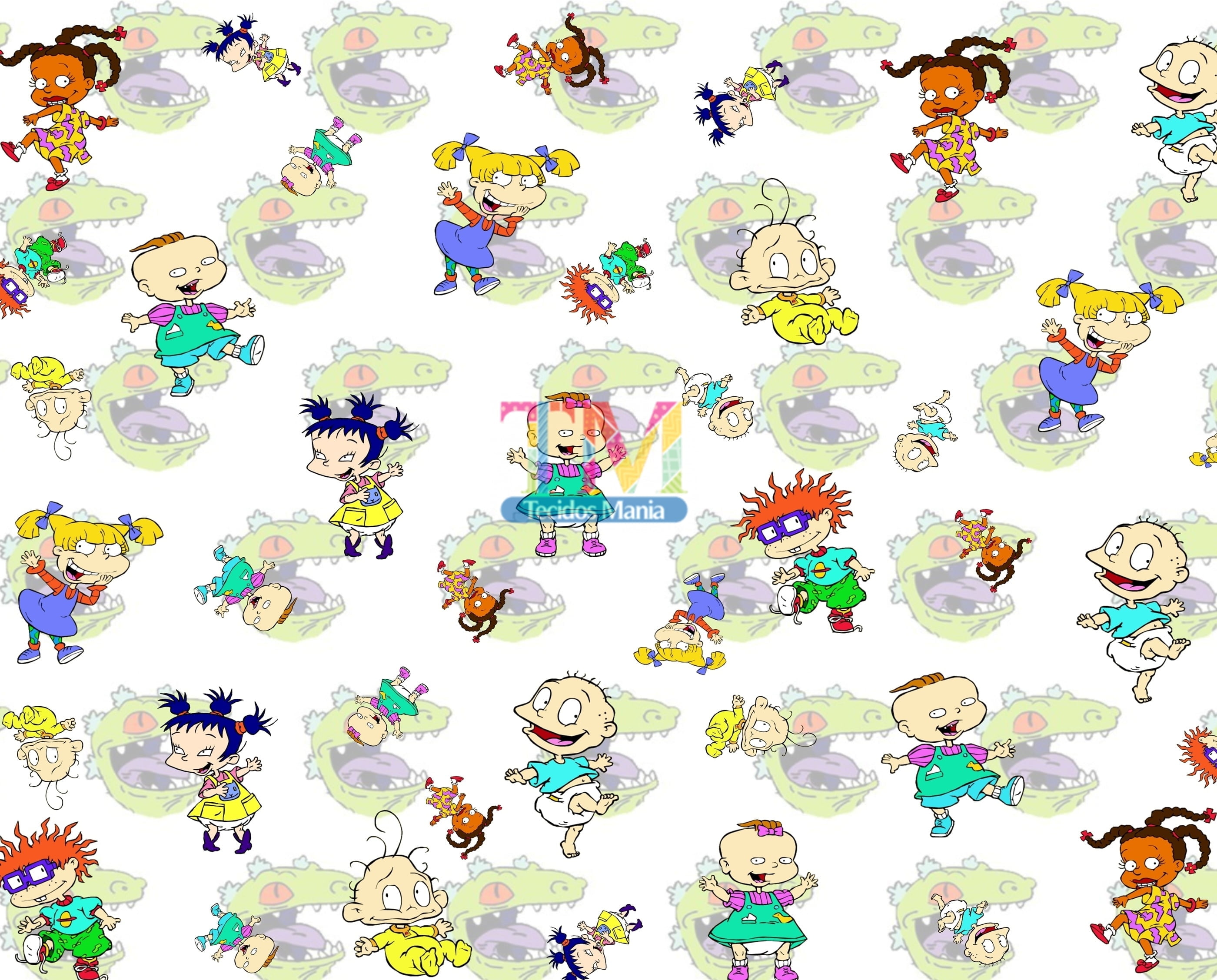 Tecido Oxford Estampa Digital - Os Anjinhos