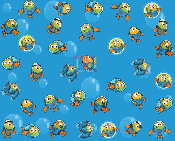 Tecido Oxford Estampa Digital - Peixonauta