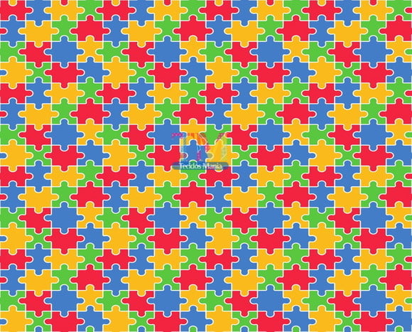 Tecido Oxford Estampa Digital - Quebra cabeça - Autismo