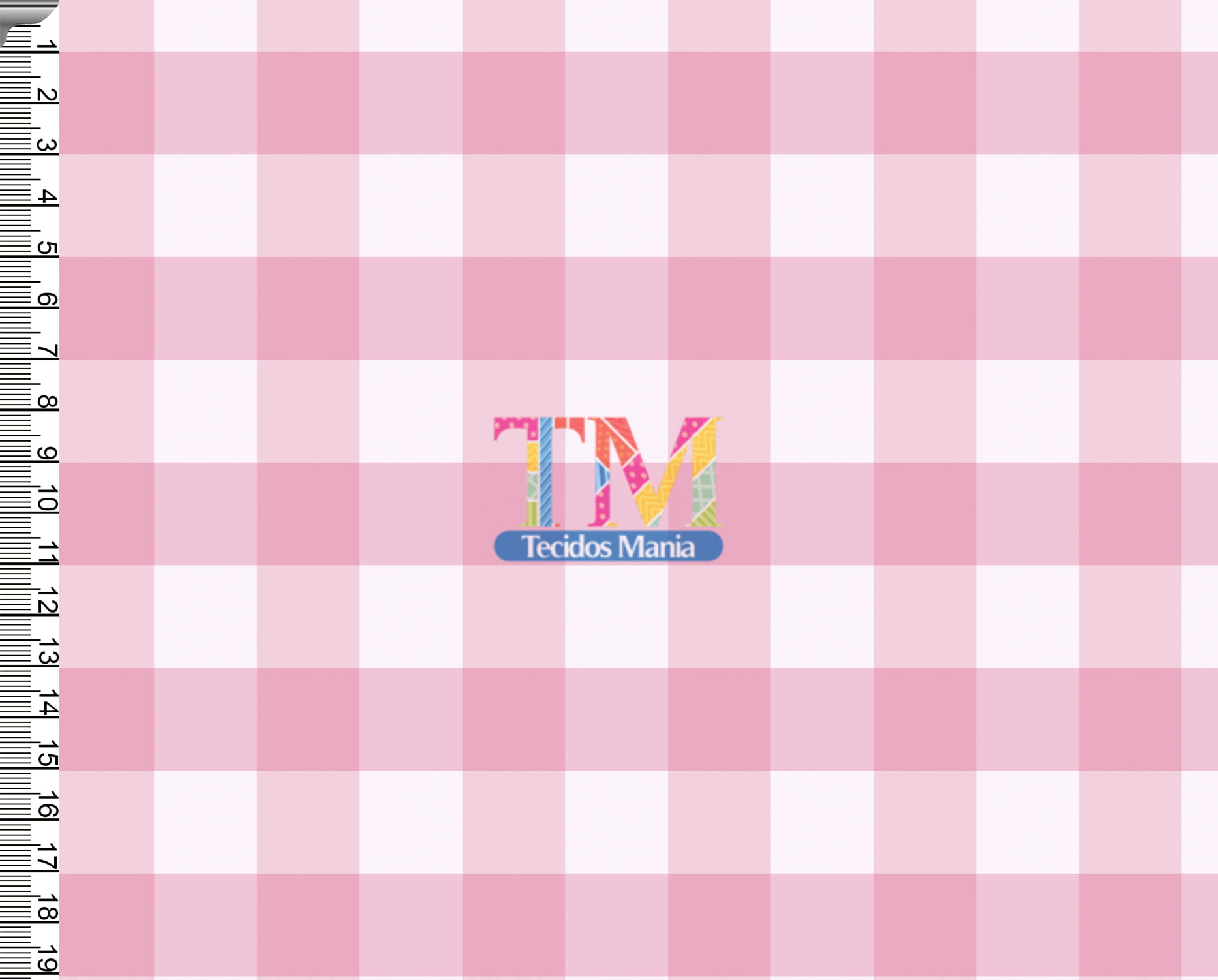 Tecido Oxford Estampa Digital - Xadrez - Branco Com Rosa - Barbie