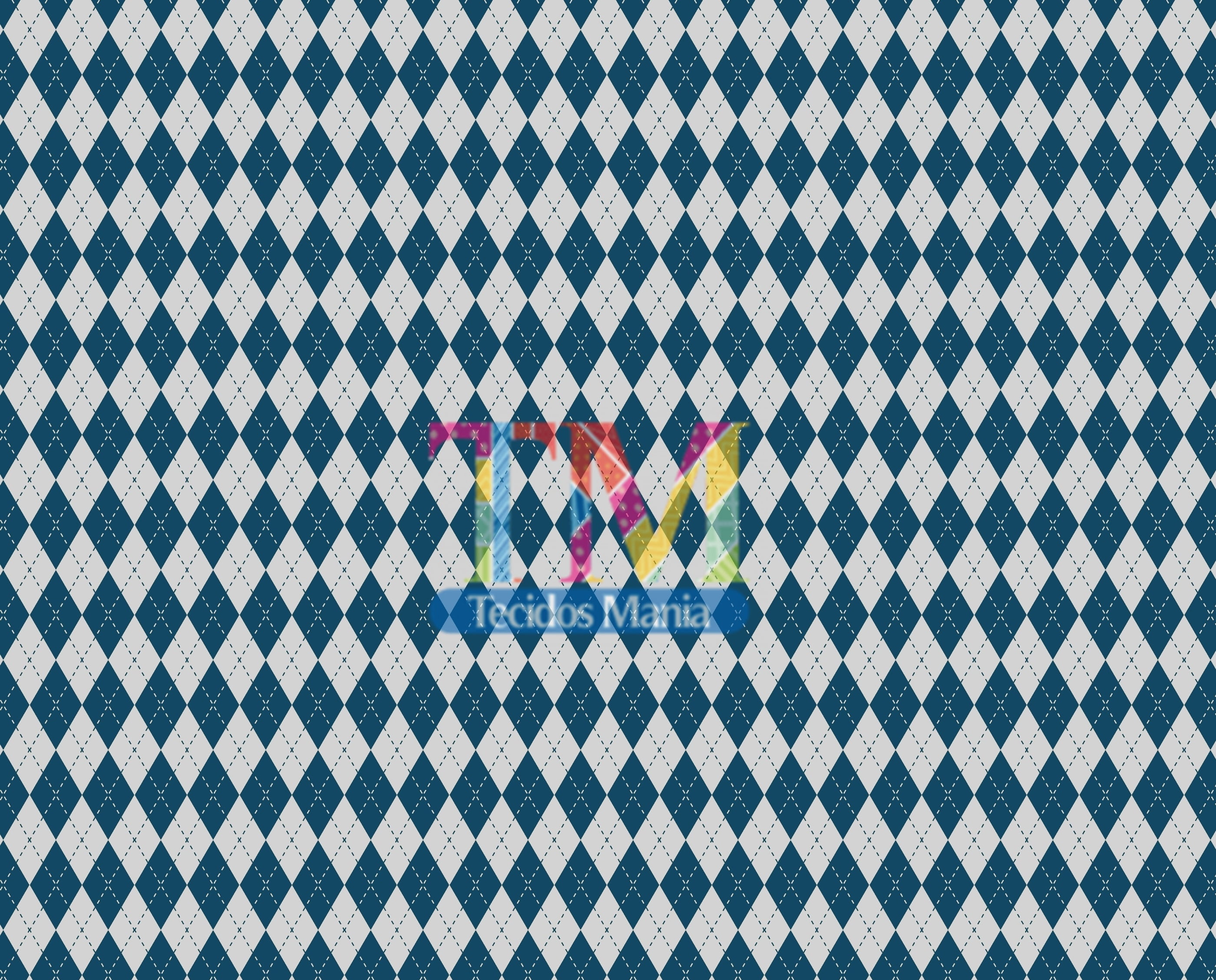Tecido tricoline, microfibra ou gabardine estampado - Harry Potter - xadrez - Cinza com azul
