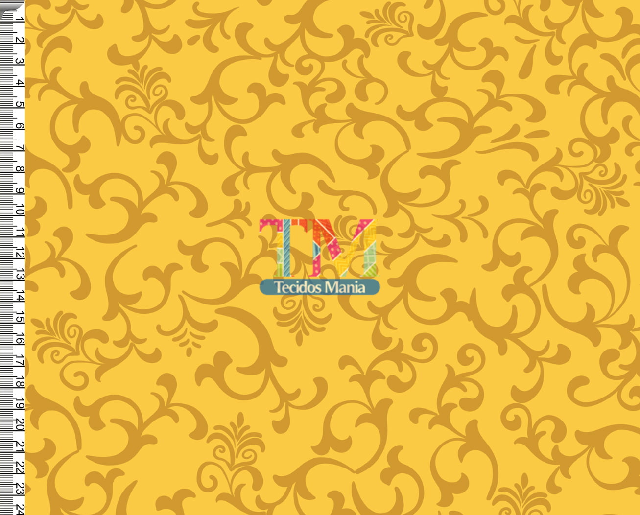 Sintético doll estampado - Arabesco - Julia - Amarelo