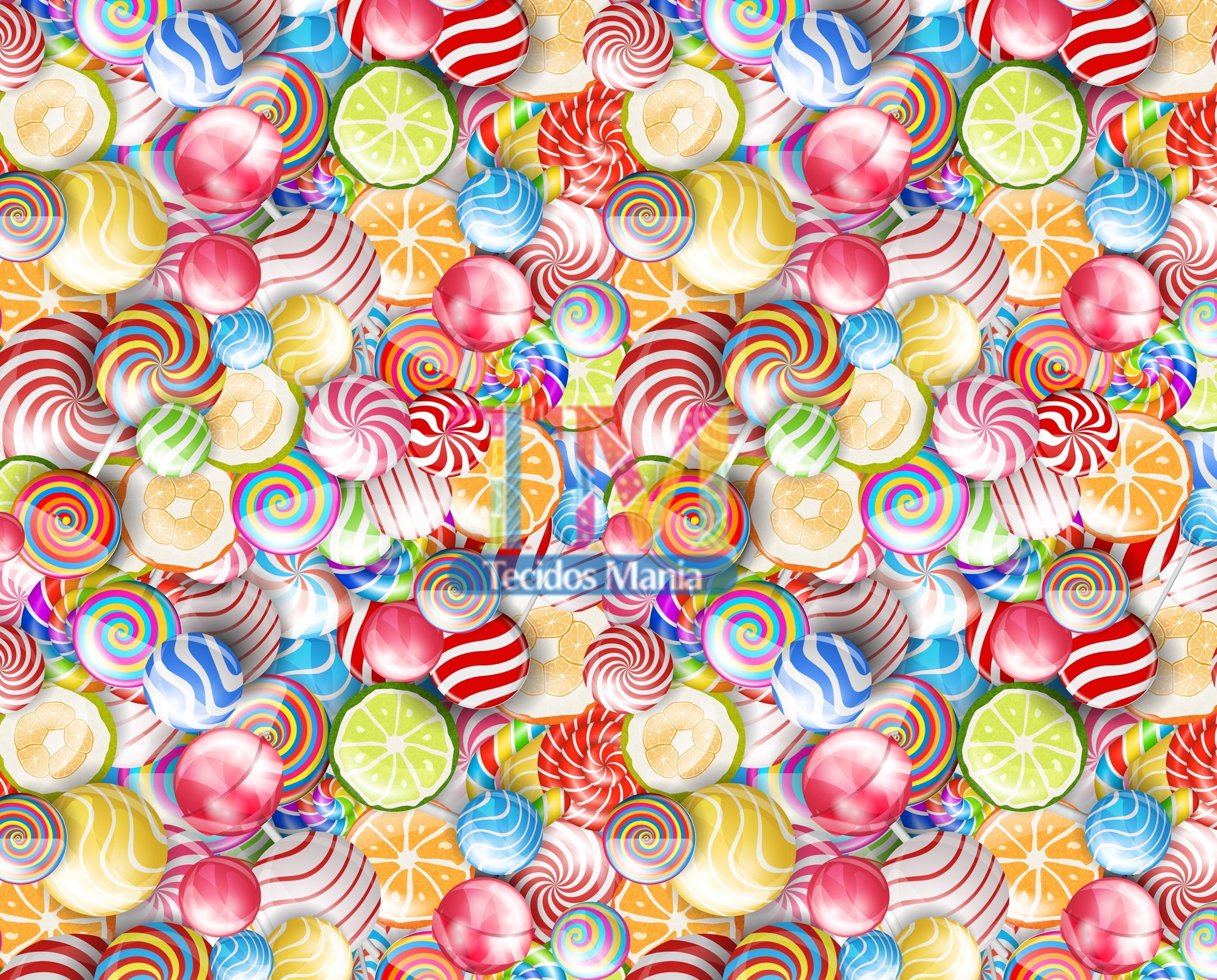 Sintético doll estampado  - Doces candy colors