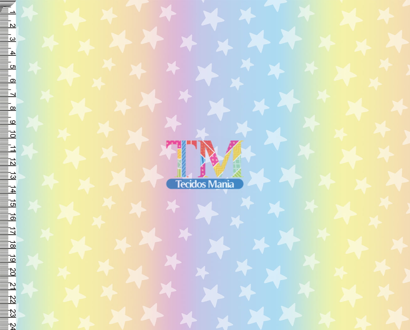 Sintético doll estampado - Estrelas - Degrade