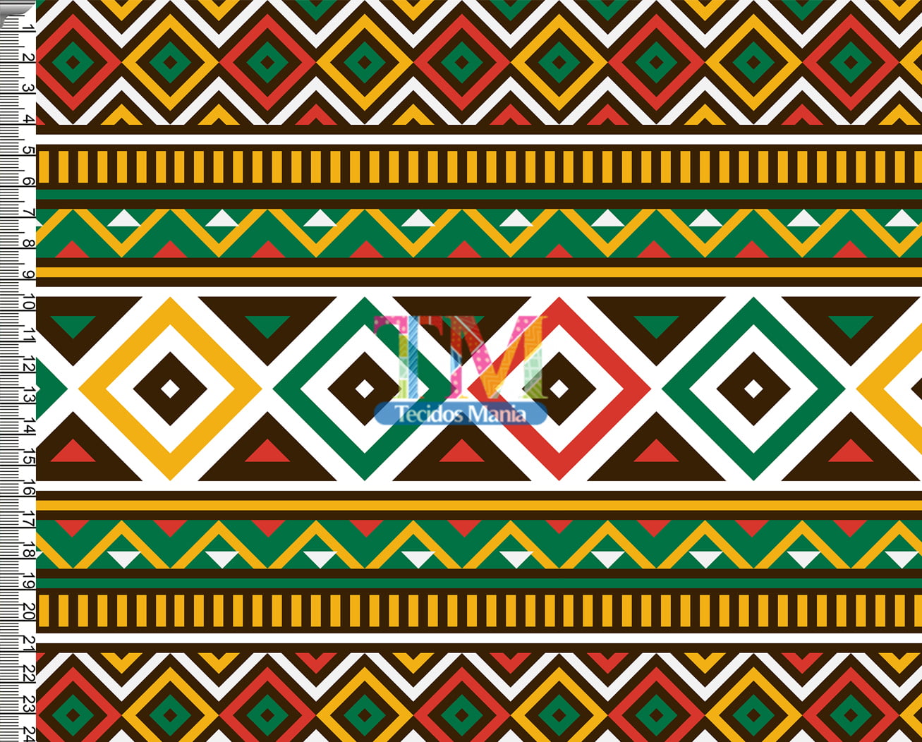 Sintético doll estampado - Étnico - Cores Pan-africanas