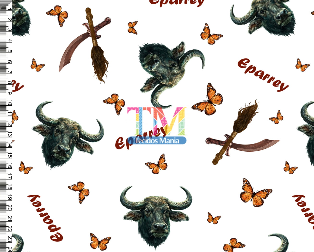 Sintético doll estampado - Iansã - Eparrey - fundo Branco