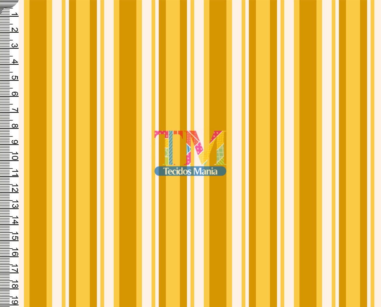 Sintético doll estampado  - Listrado - Verona - Amarelo