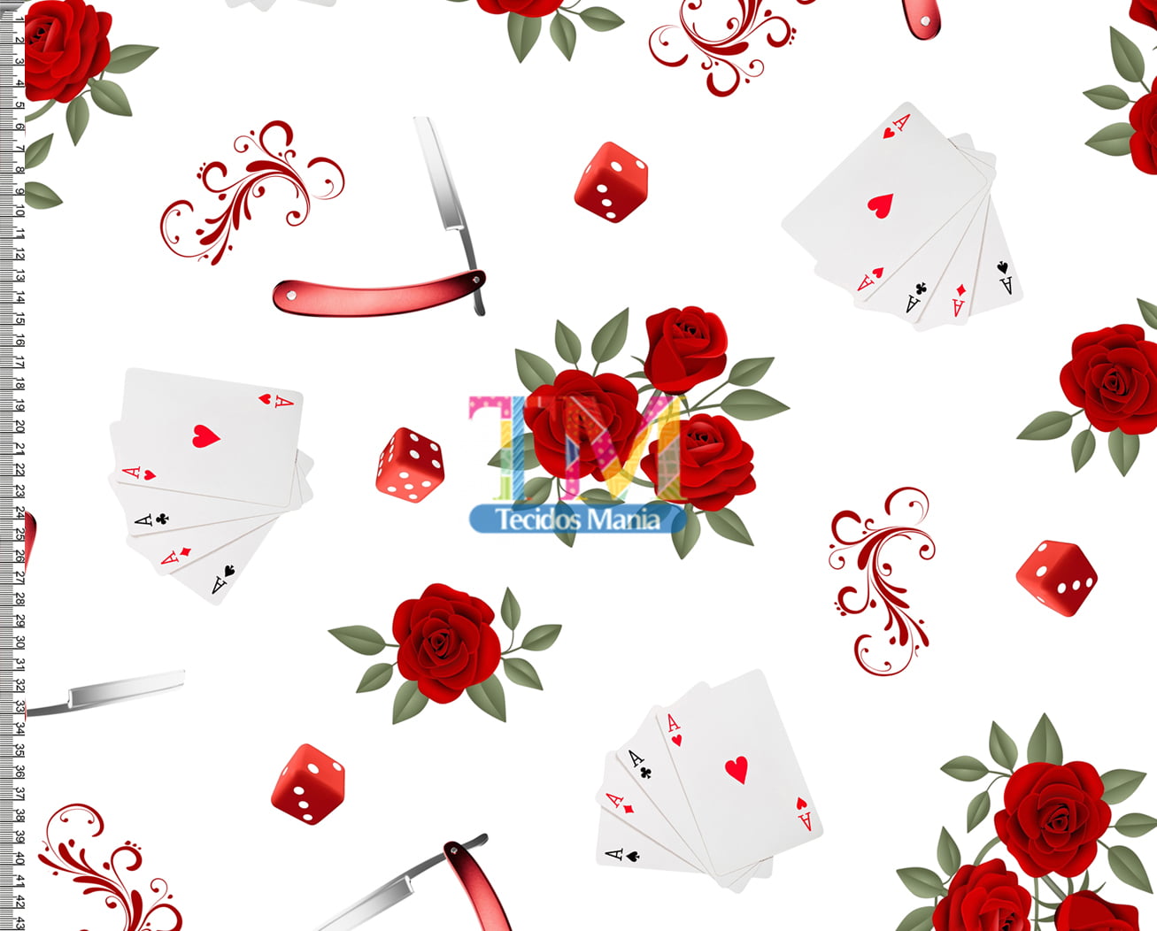 Sintético doll estampado - Malandragem elementos - fundo branco