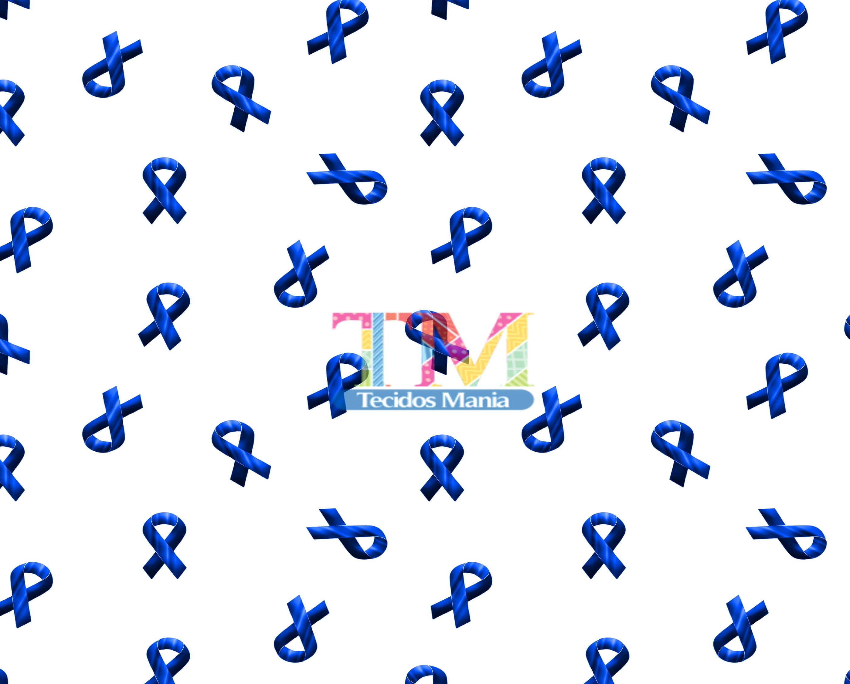 Sintético doll estampado - Novembro Azul - Fundo Branco
