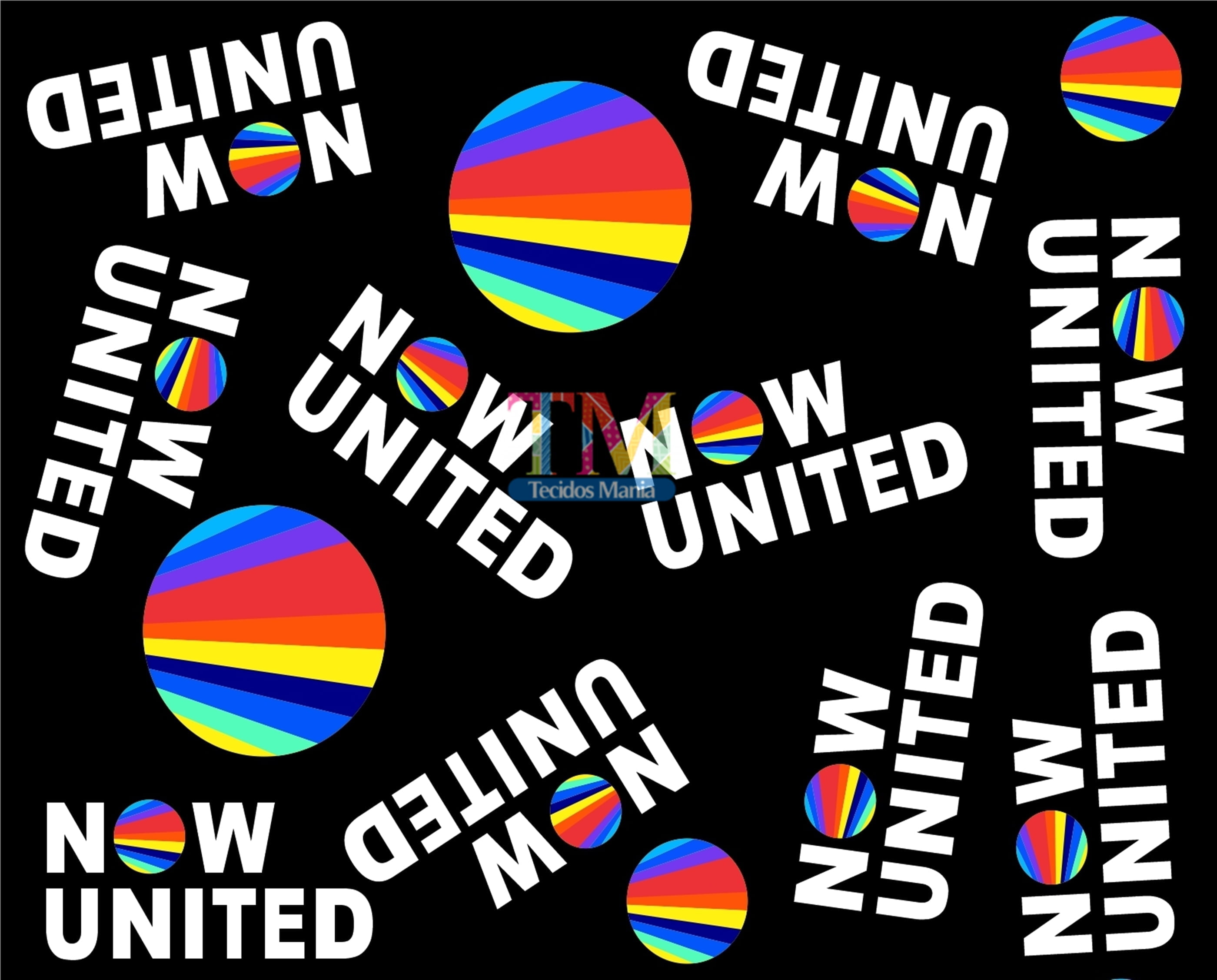 Sintético doll estampado - Now United - Fundo preto