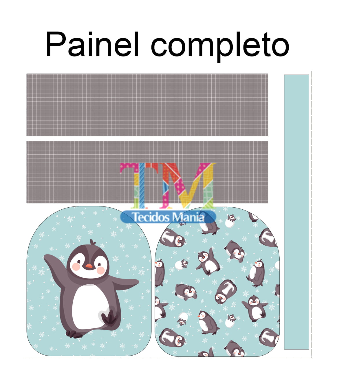 Painel Mochila Mini - Meia Tigela - Pinguim