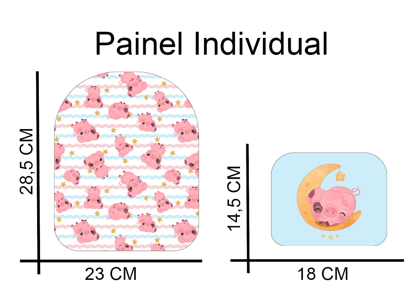 Painel Mochila Média Kokeshi 2 - Ponto X Tecidos Doll Estampado