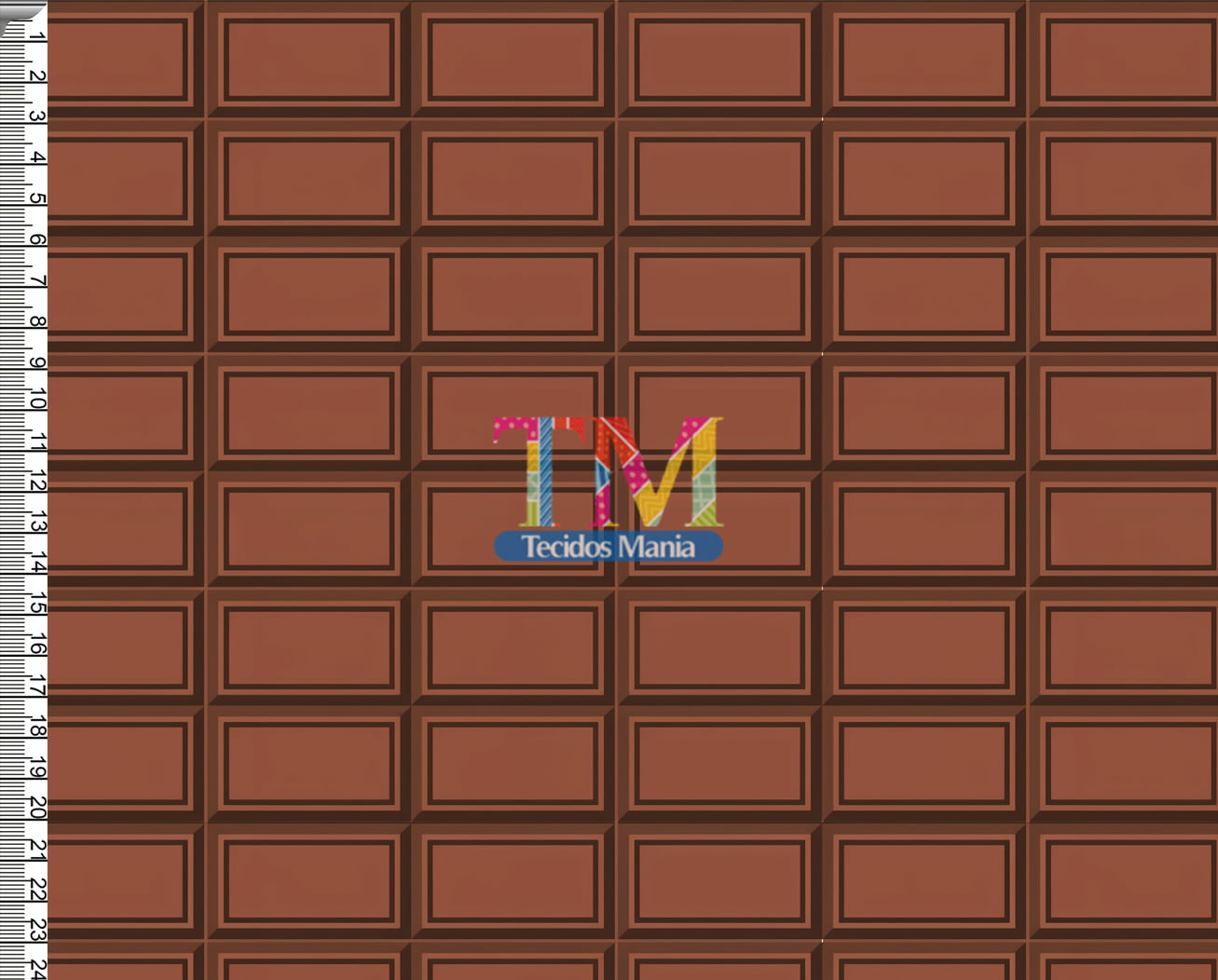 Sintético doll estampado - Páscoa - Barra de chocolate - marrom