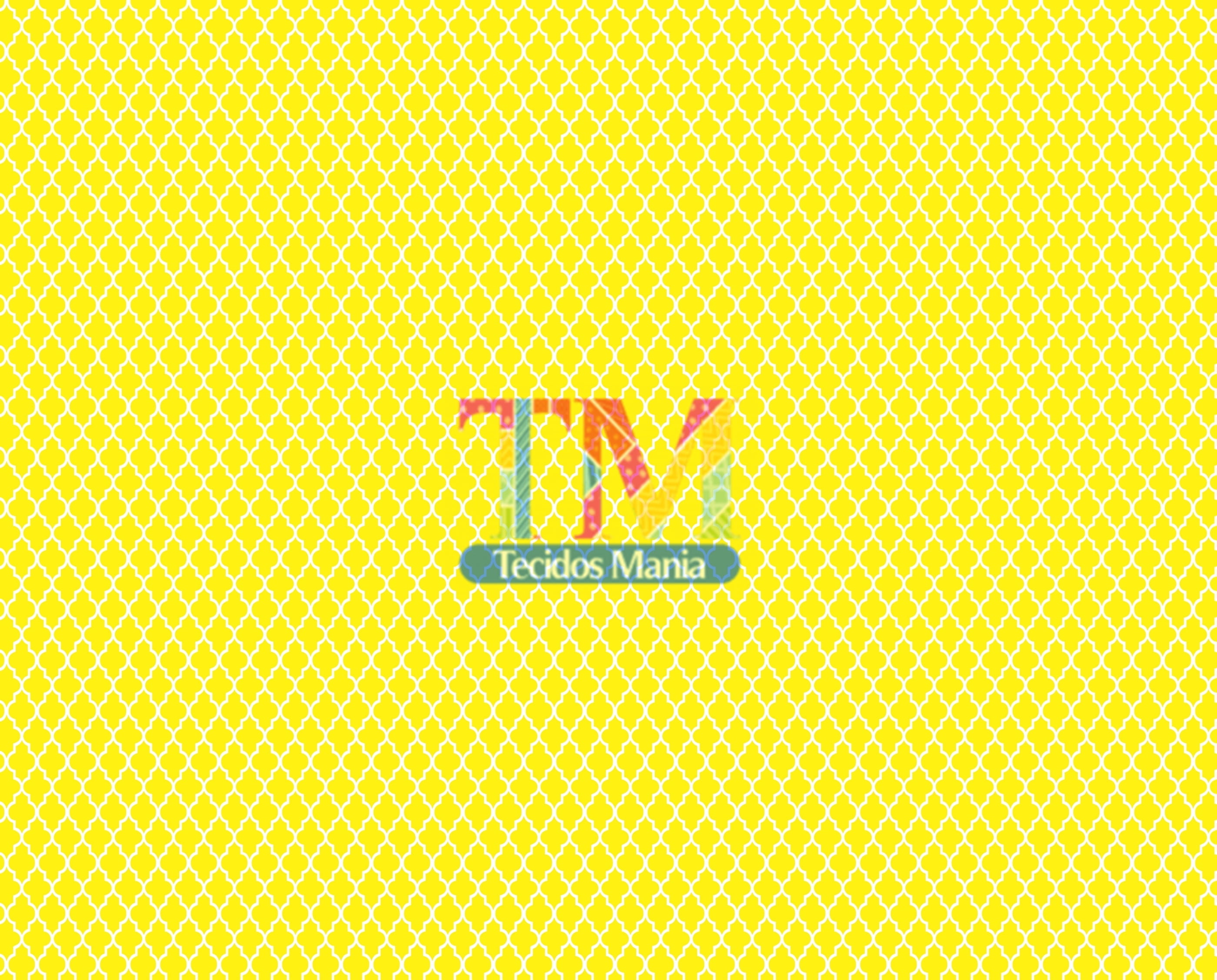 Sintético doll estampado - Vitral - Amarelo com Branco