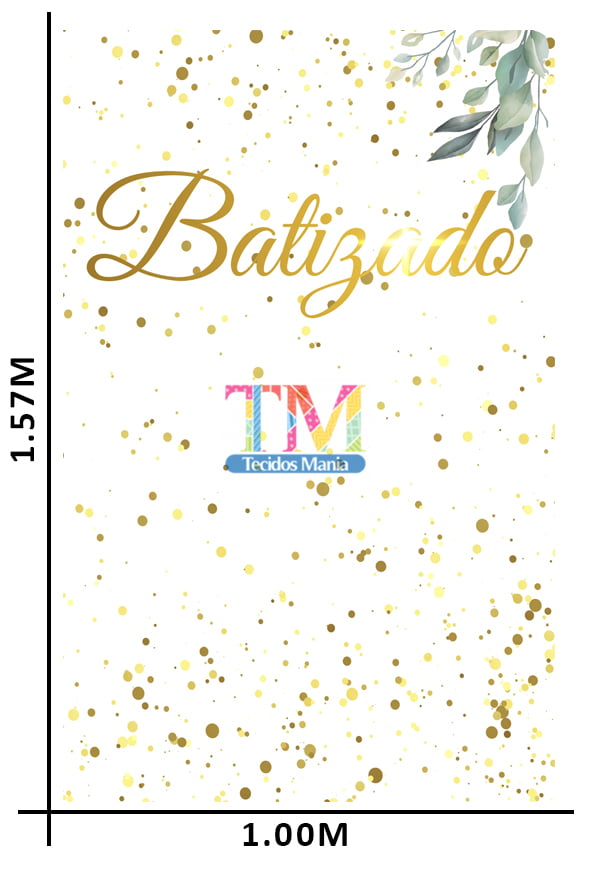 Tecido microfibra estampado - Painel - Batizado