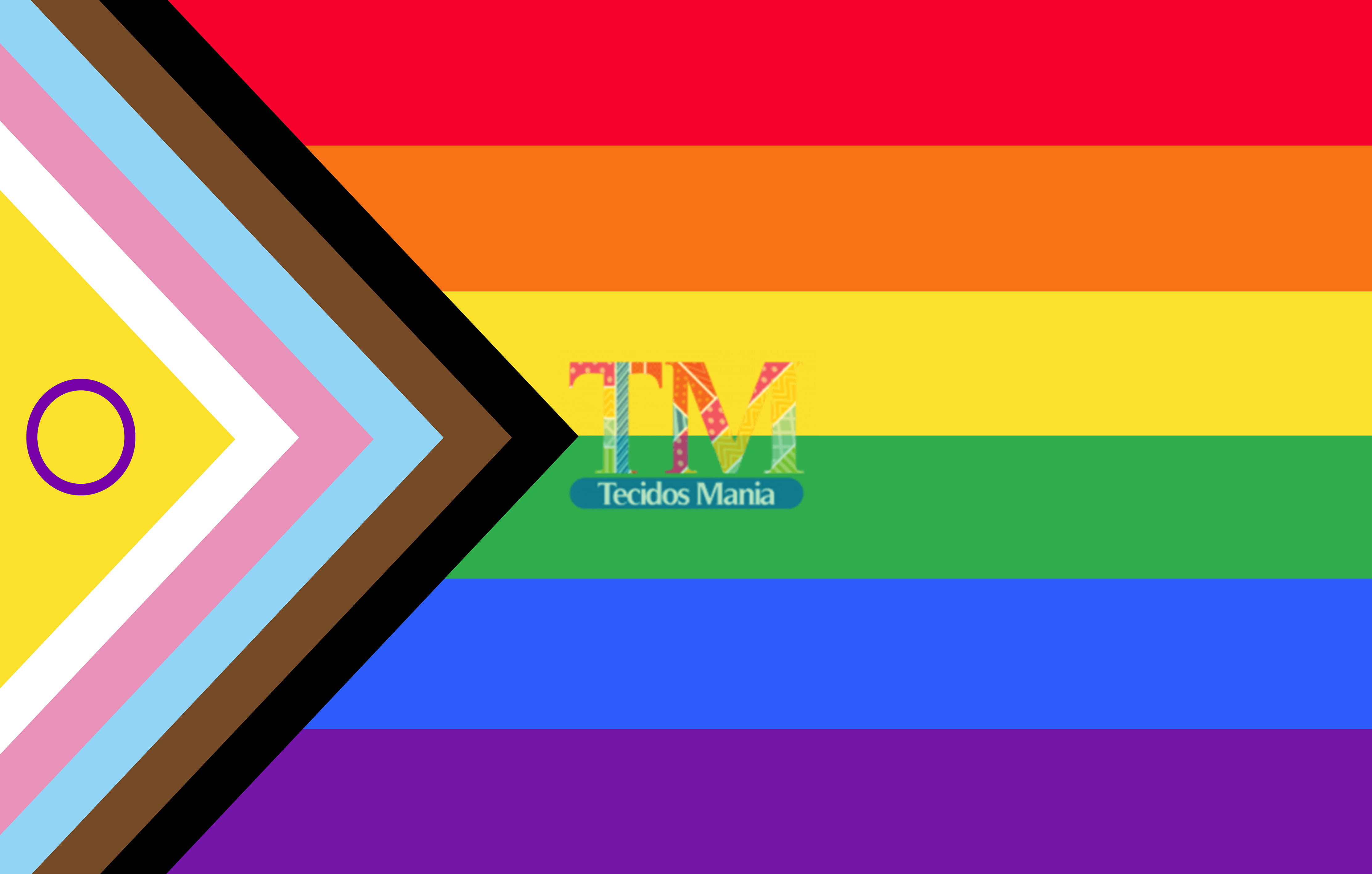 Tecido microfibra estampado - Bandeira LGBTQIAPN+ 