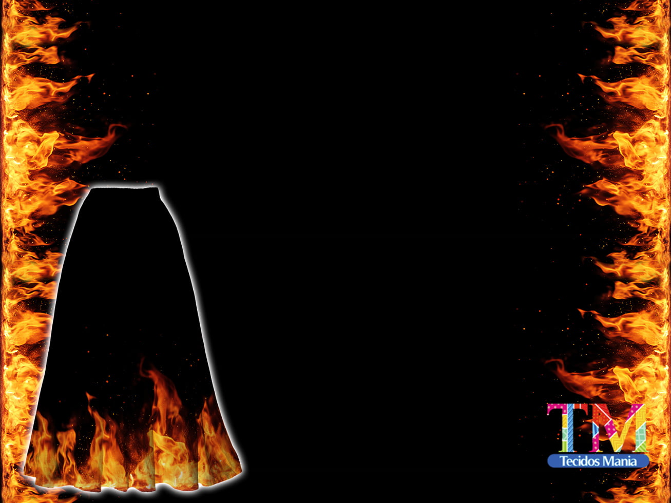 Tecido tricoline, microfibra ou gabardine estampado - Barrado - fogos labaredas