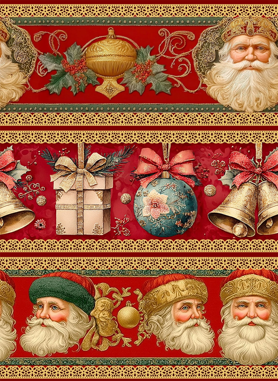 Tecido tricoline, microfibra ou gabardine estampado - Barrado - Noel enfeites