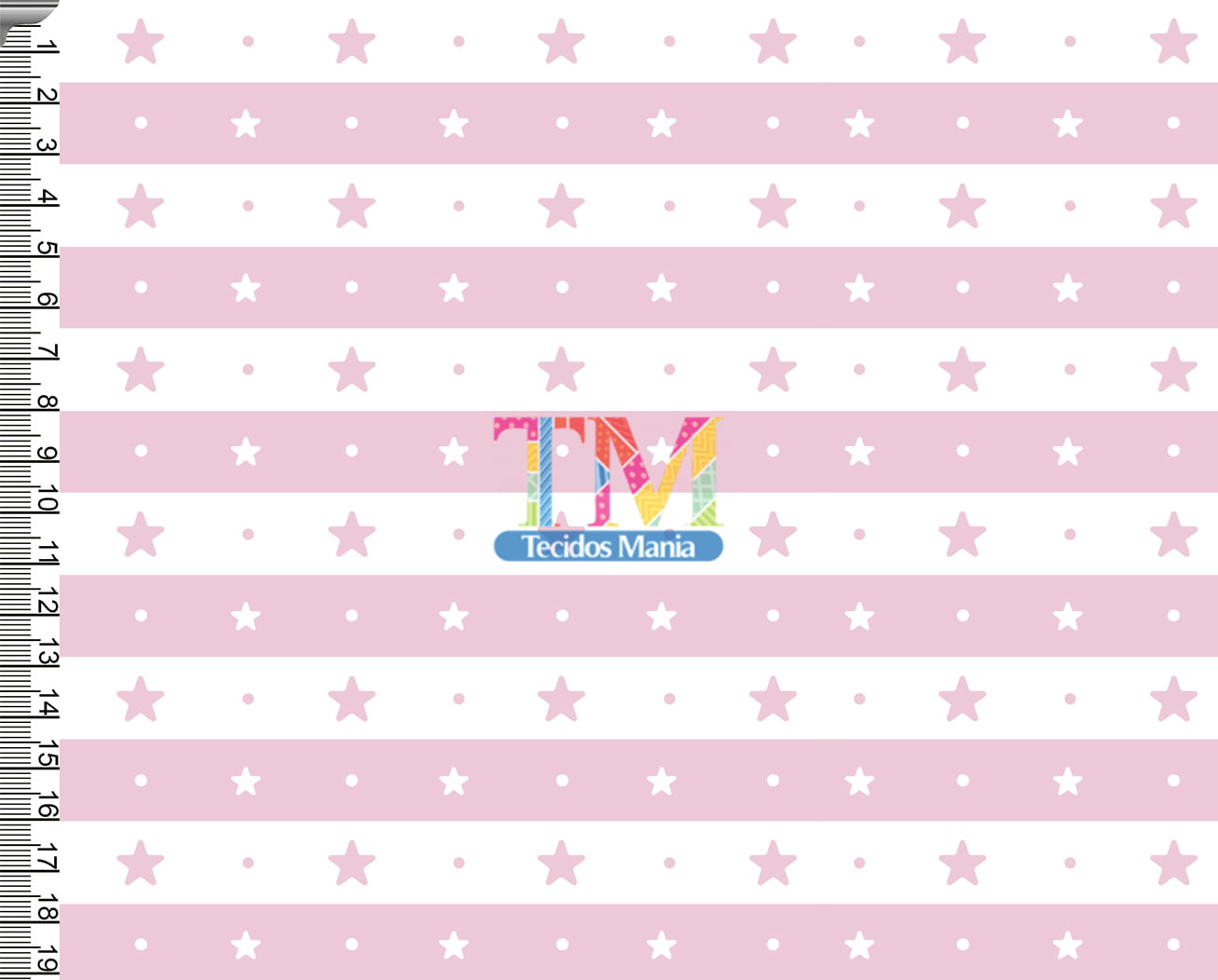 Tecido tricoline, microfibra ou gabardine estampado - Listras - Star - Rosa 