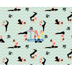 Sintético doll estampado - Yoga - Fundo Chevron