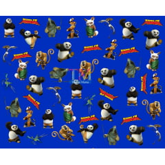 sintético, doll, estampado, corino, panda, céu, fundo xadrez azul,  pandinhas, animais