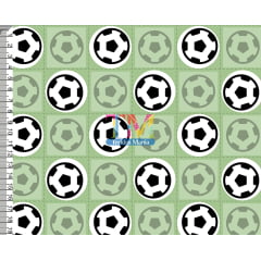 Tecido tricoline, microfibra ou gabardine estampado  - Futebol - bola -  fundo verde 