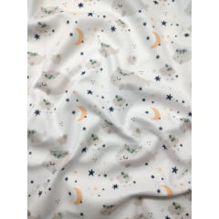 Tecido Soft estampado - Baleia Estrelinha