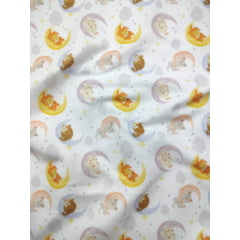 Tecido Soft estampado - Gatinhos na lua
