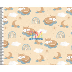 Tecido Soft estampado - Raposa Sonho