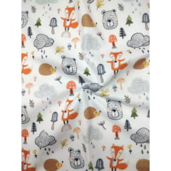 Tecido Soft estampado - Turma na floresta