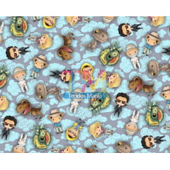 Tecido Oxford Estampa Digital - Jurassic World - Dino Nuvem