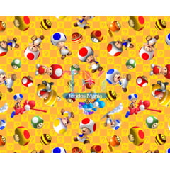 Tecido Oxford Estampa Digital - Mario Bros - Toad