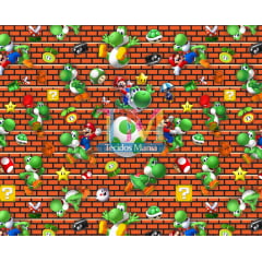 Tecido Oxford Estampa Digital - Mario Bros - Yoshi