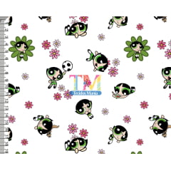 Tecido Oxford Estampa Digital - Docinho - Flores - Fundo Branco